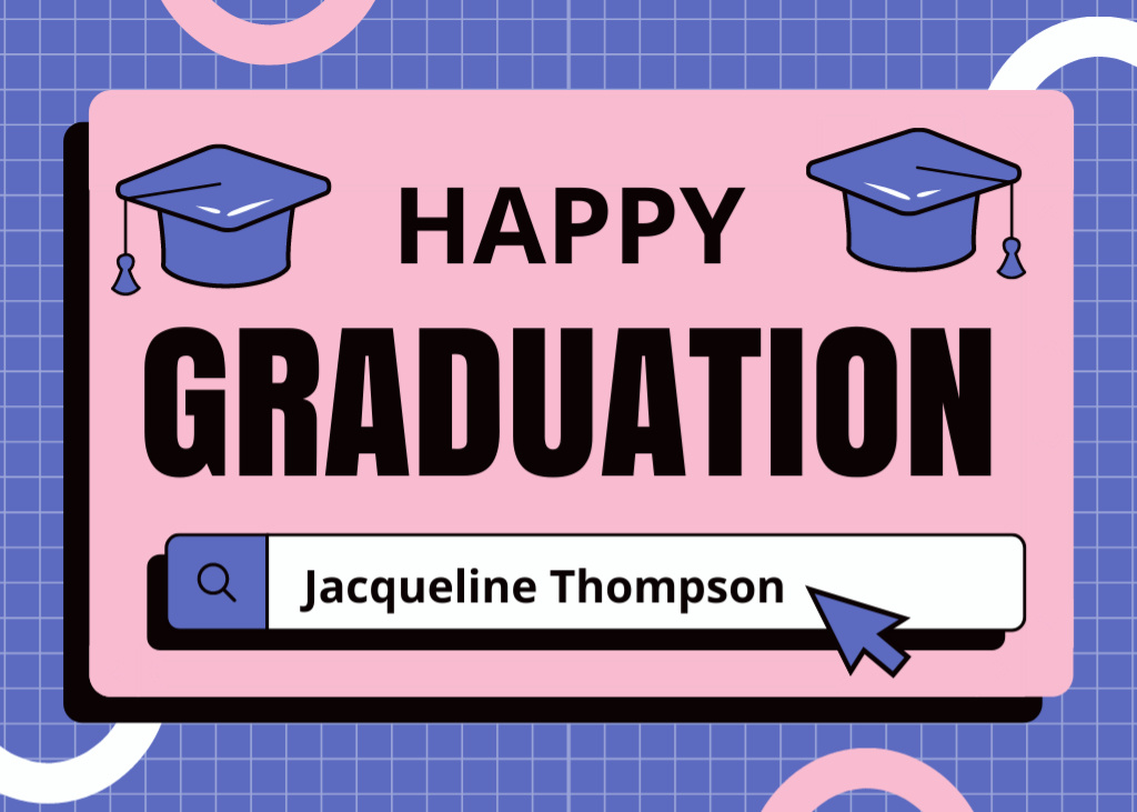Plantilla de diseño de Congratulations on Graduation on Pink Postcard 5x7in 