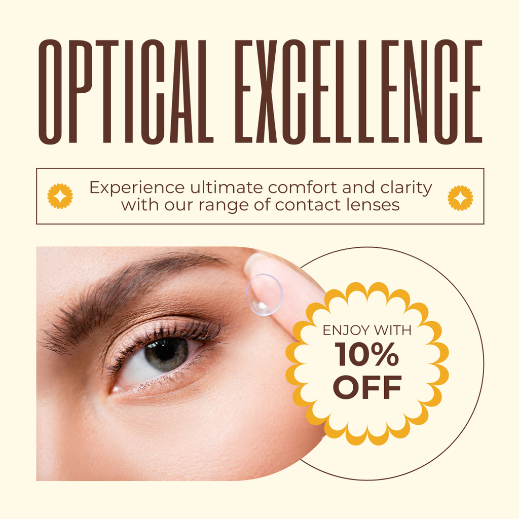 Offer Discounts on Comfort Contact Lenses Instagramデザインテンプレート