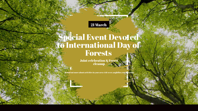 International Day of Forests Event Tall Trees FB event cover – шаблон для дизайна