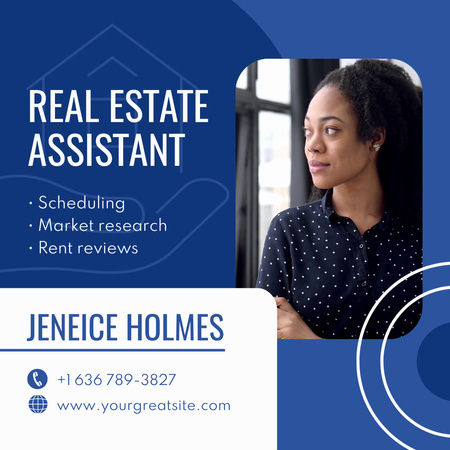 Ontwerpsjabloon van Animated Post van Reliable Real Estate Assistant Services Offer