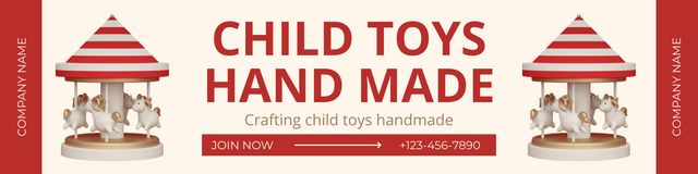 Child Handmade Toys Offer Twitter Šablona návrhu