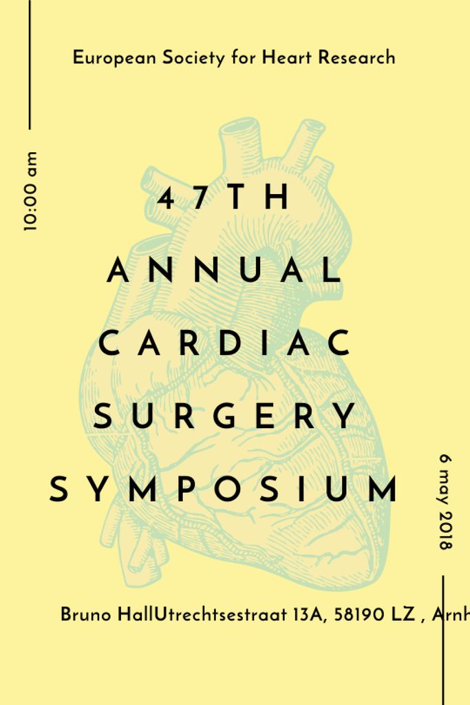 Ontwerpsjabloon van Tumblr van Cardiac Surgery Heart sketch