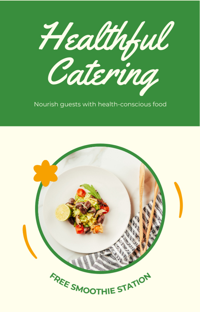 Plantilla de diseño de Healthy Catering Advertising with Appetizing Dish on Plate IGTV Cover 
