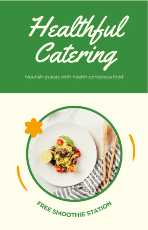 Designvorlage Werbung für gesundes Catering mit appetitlichem Gericht auf dem Teller für IGTV Cover
