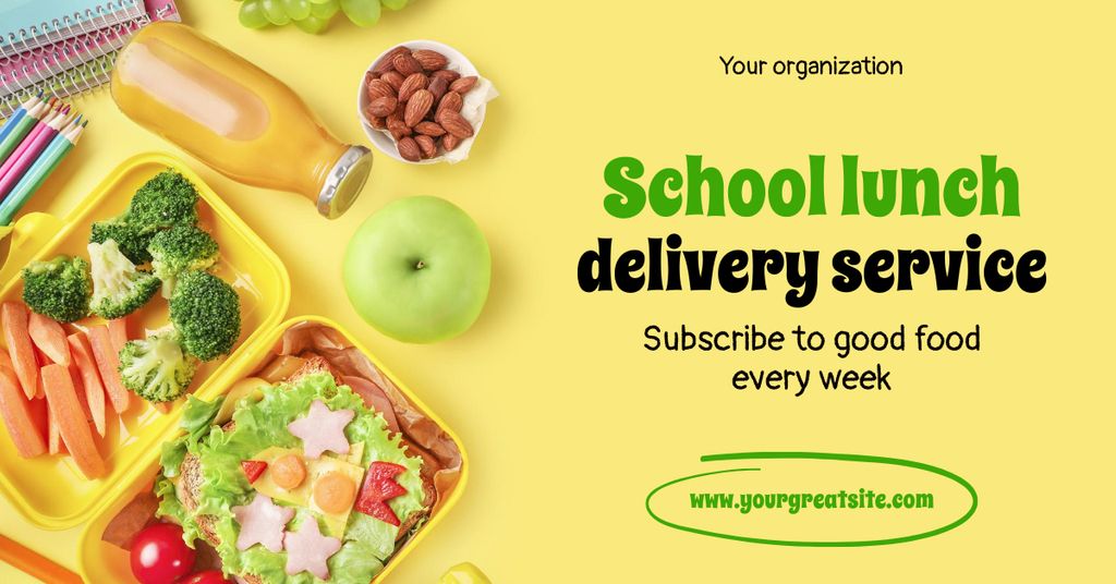 Plantilla de diseño de School Food Ad Facebook AD 