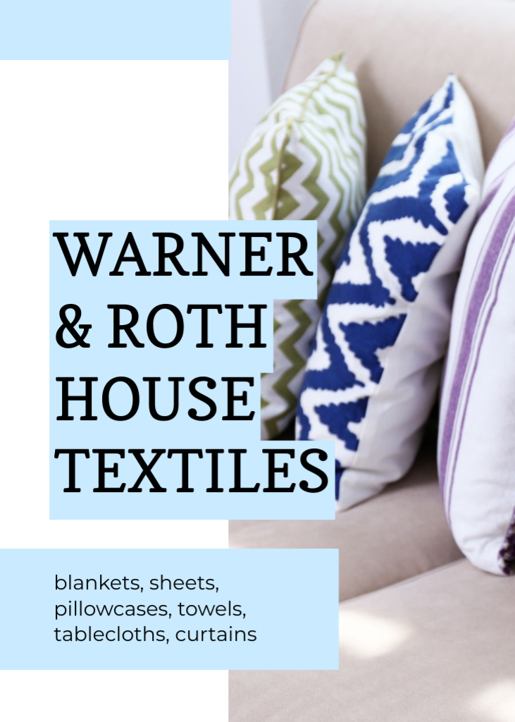 Domestic Textile Materials Postcard 5x7in Vertical Šablona návrhu