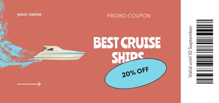 Cruise Ship Ad Coupon Din Large Modelo de Design