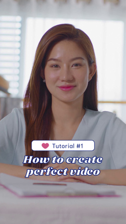 Ontwerpsjabloon van TikTok Video van Tutorial about How to Create Perfect Video