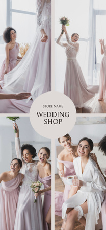 Düğün Giyim Mağazası Önerisi Snapchat Geofilter Tasarım Şablonu