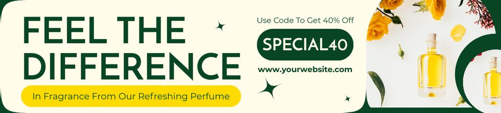 Special Promo of Perfume Sale with Citrus Ebay Store Billboard Design Template