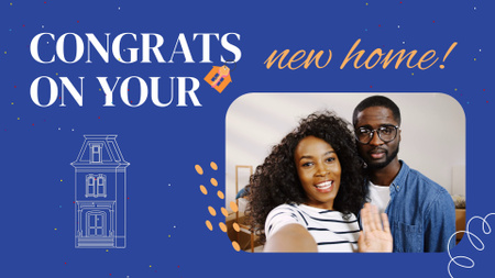 Congrats On New Home For Couple Full HD video Design Template