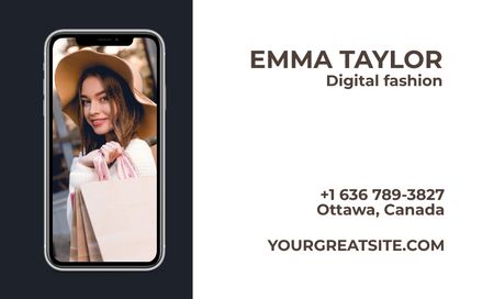 Fashion Digital Designer Service Offering Business Card 91x55mm Design Template