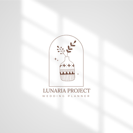 Designvorlage Emblem der Agentur für die Organisation von Hochzeiten für Logo