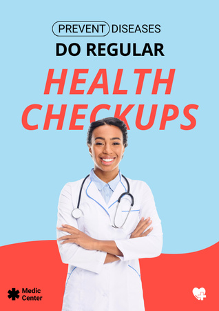 Motivation of doing Health Checkups Poster Design Template