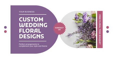 Template di design Servizi di agenzia floreale per la decorazione di cerimonie nuziali Facebook AD