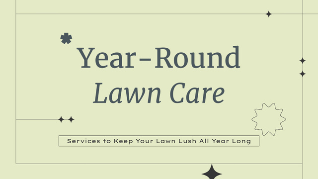 Year-Round Lawn Care Presentation Wide Πρότυπο σχεδίασης