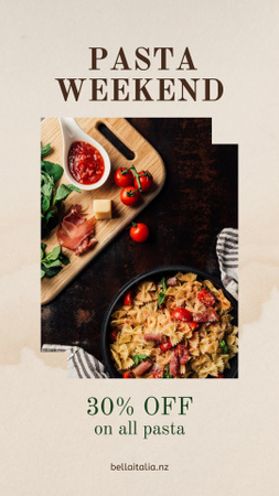 Italian Pasta Special Offer Instagram Story Modelo de Design