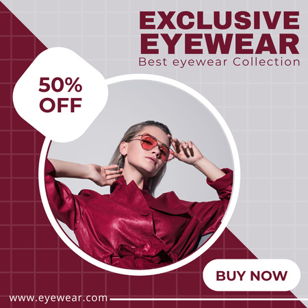 Exclusive Eyewear Collection Offer Instagram Design Template