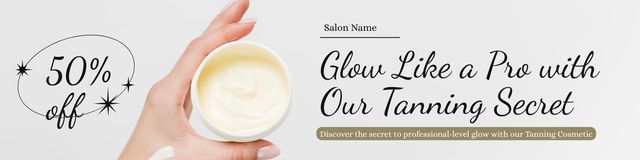 Designvorlage Effective Tanning Cream at Discount für Twitter