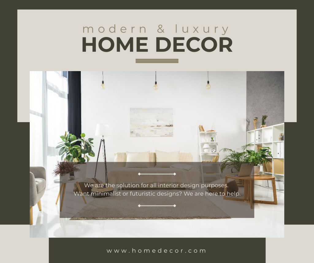 Platilla de diseño Modern and Luxury Home Decor Facebook