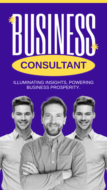 Plantilla de diseño de Business Consulting Services with Professional Team of Businessmen Instagram Story 
