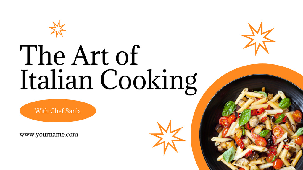 Plantilla de diseño de Italian Cooking With Chef Vlog Youtube Thumbnail 