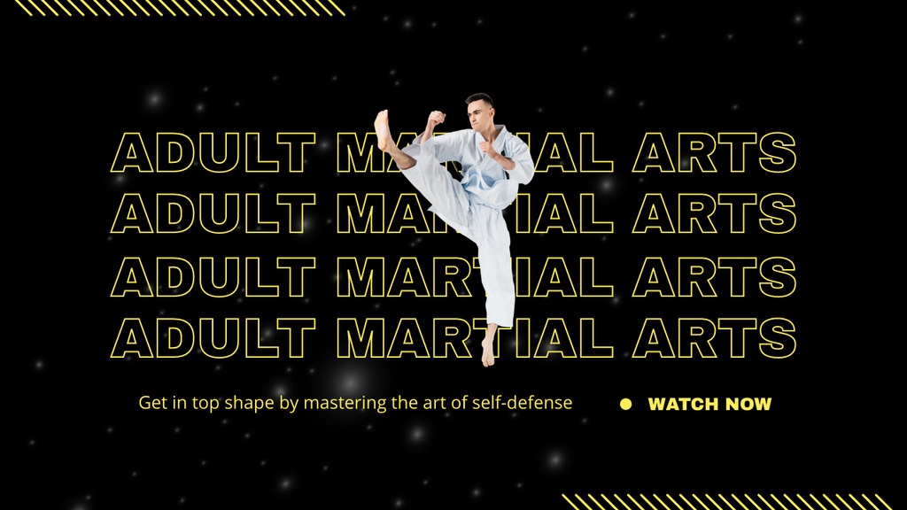 Szablon projektu Blog about Martial Arts with Karate Fighter Youtube Thumbnail