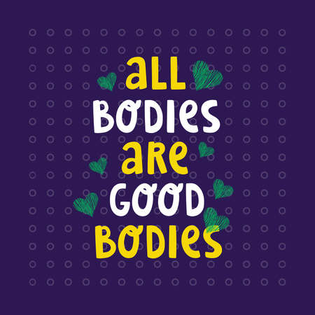 Все тела - хорошие тела Цитата Instagram – шаблон для дизайна