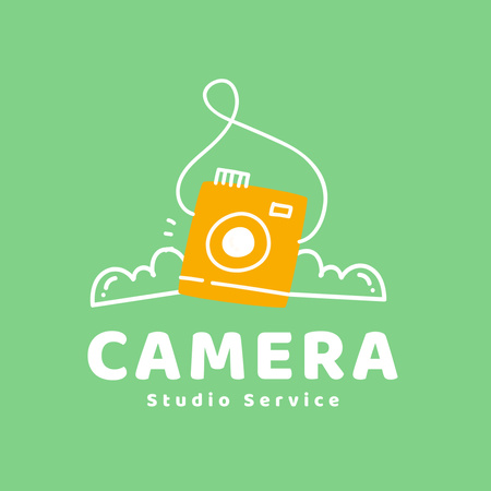 camera,studio service logo design Logo Tasarım Şablonu