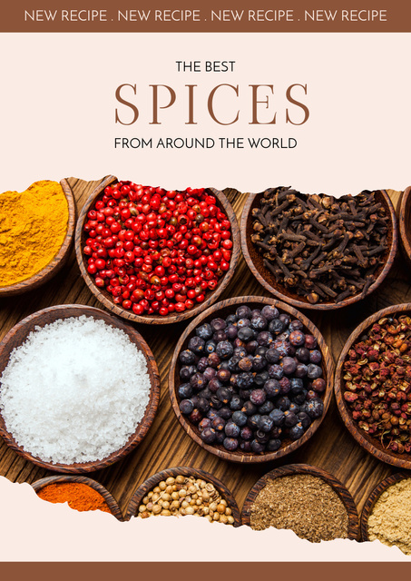 Various Spice In Bags From Around The World Offer Poster A3 – шаблон для дизайну
