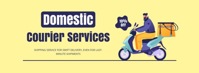 Urban Couriers Deliver Goods Facebook cover Design Template