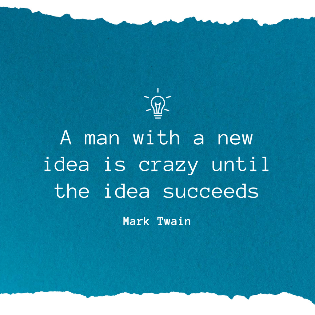 Inspirational Phrase about New Ideas Instagram – шаблон для дизайну