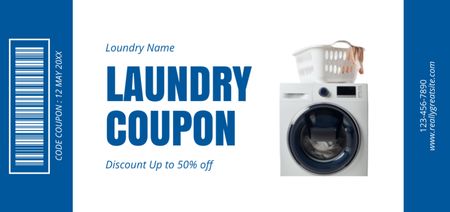 Offer Discounts on Laundry Service with Discount Coupon Din Largeデザインテンプレート