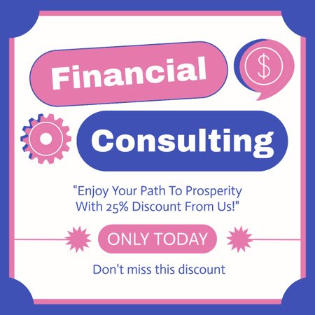 Special Offer of Financial Consulting Services LinkedIn post Design Template