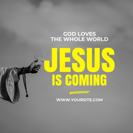 Modèle de visuel Phrase sur l'amour de Jésus - Instagram