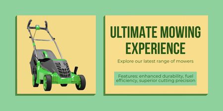 Ultimate Mowing Experience Twitter Design Template