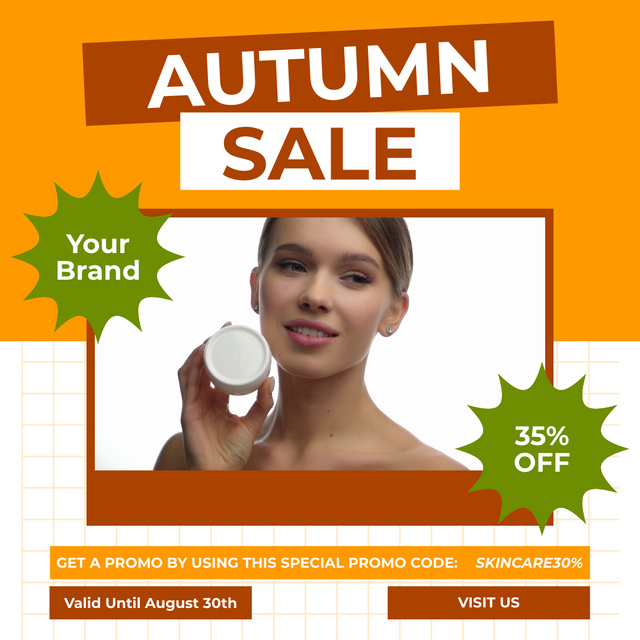 Fall Sale Moisturizing Cream for Women Animated Post Modelo de Design