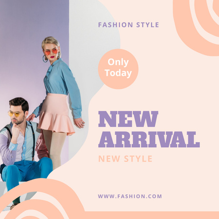 Platilla de diseño Fashion Ad with Stylish People Instagram