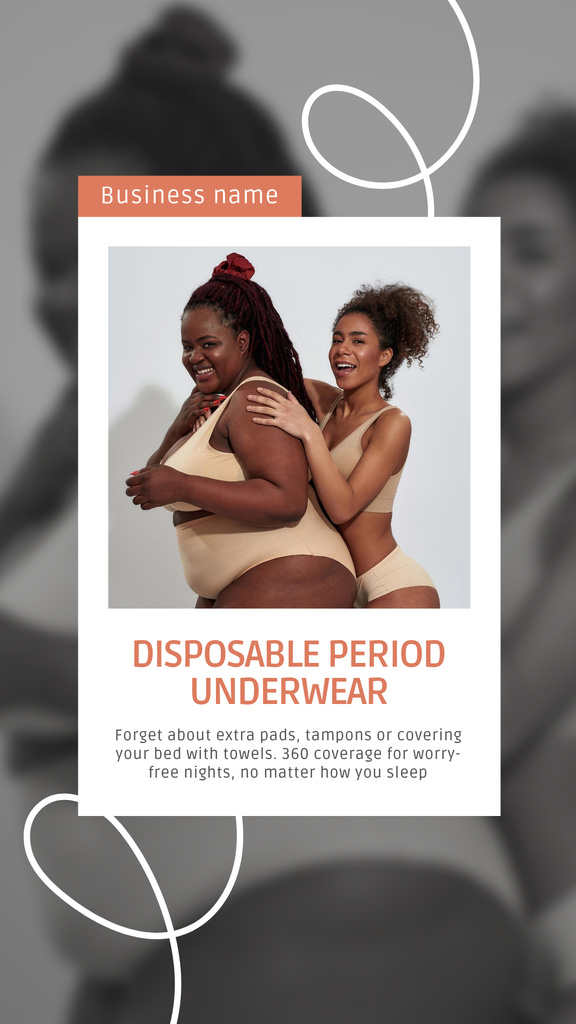 Ontwerpsjabloon van Instagram Story van Offer of Disposable Period Underwear