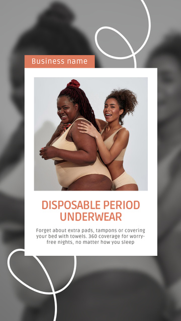 Plantilla de diseño de Offer of Disposable Period Underwear Instagram Story 