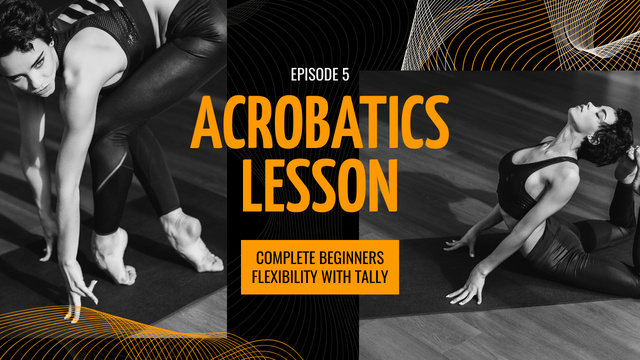 Plantilla de diseño de Acrobatics Lessons Ad Woman Stretching Youtube Thumbnail 