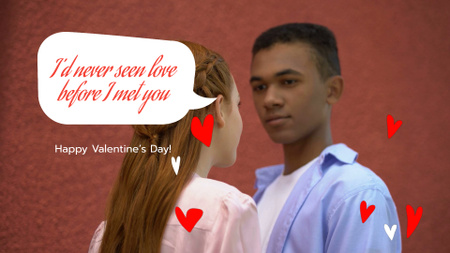 Plantilla de diseño de Saludo feliz día de San Valentín con corazones Full HD video 