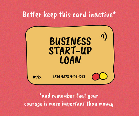 Plantilla de diseño de concepto de préstamo start-up con tarjeta de crédito Large Rectangle 