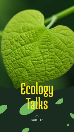 Platilla de diseño Ecology Event Announcement Green Plant Leaf Instagram Story