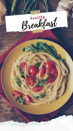 Healthy Breakfast on Plate Instagram Story Design Template