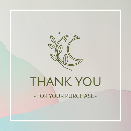 Thank You Card for Purchase of the Goods Instagram Design Template