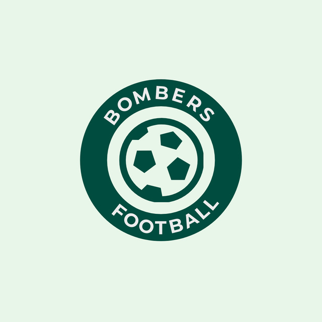 Football Team Emblem with Plane Logo Design Template