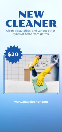 Promotion of New Surface Cleaner Flyer DIN Large Design Template