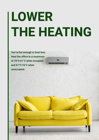 Ontwerpsjabloon van Poster van Klimaatzorgconcept met airconditioning