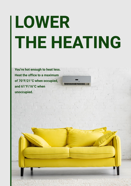 Climate Care Concept with Air Conditioner Poster Modelo de Design